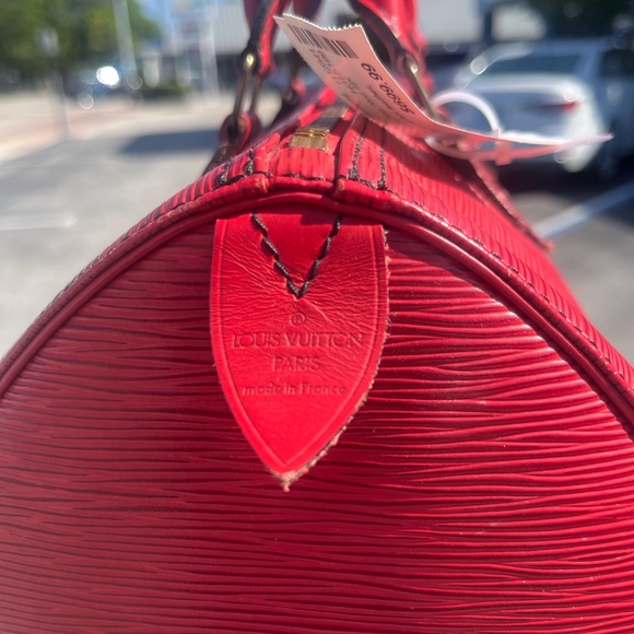 Louis Vuitton Epi Speedy 30 Boston Bag Red Handbag - Picture 5 of 16